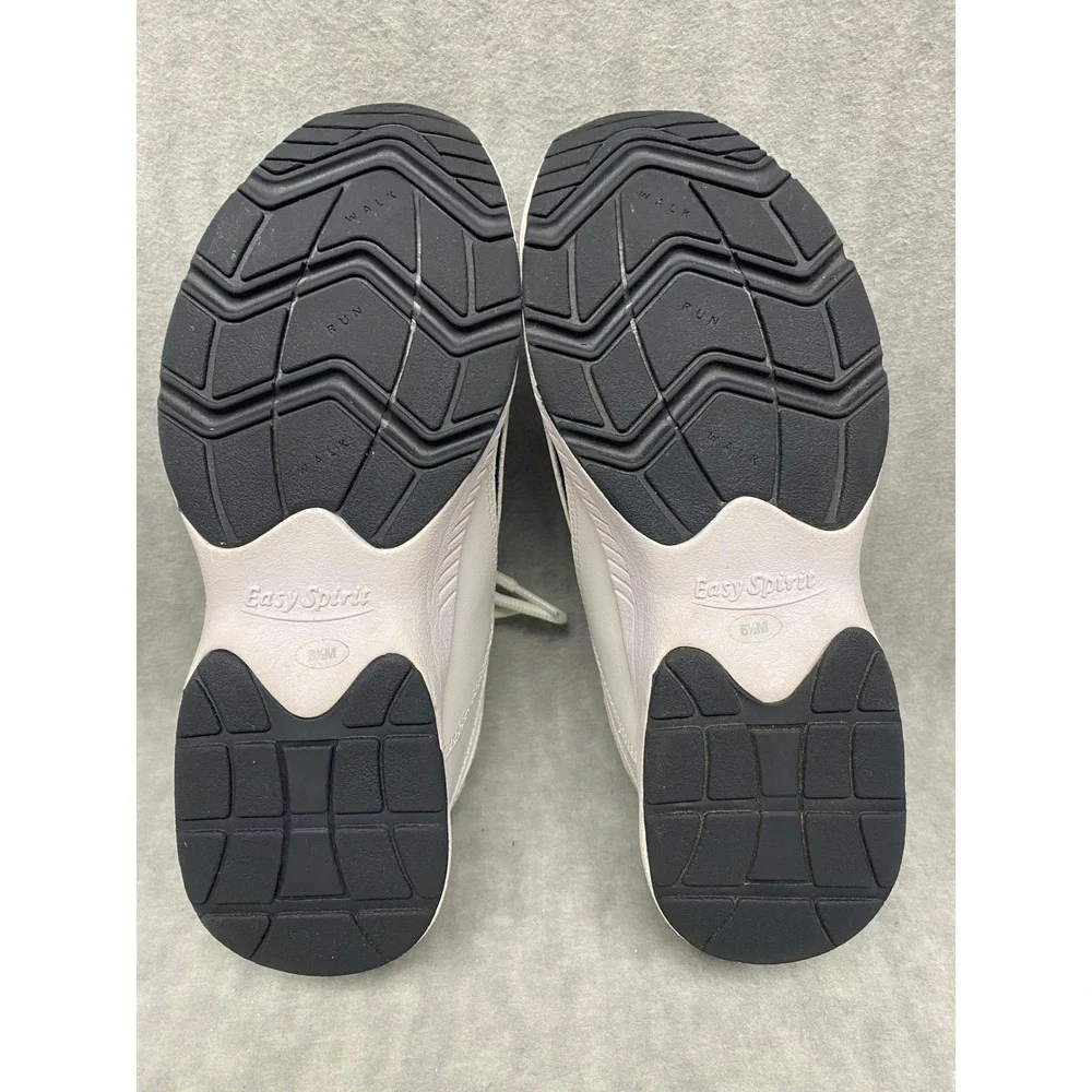 Easy Spirit Walk Run Women White Leather 6-1/2M Sneakers‎ Athletic Walking Shoes